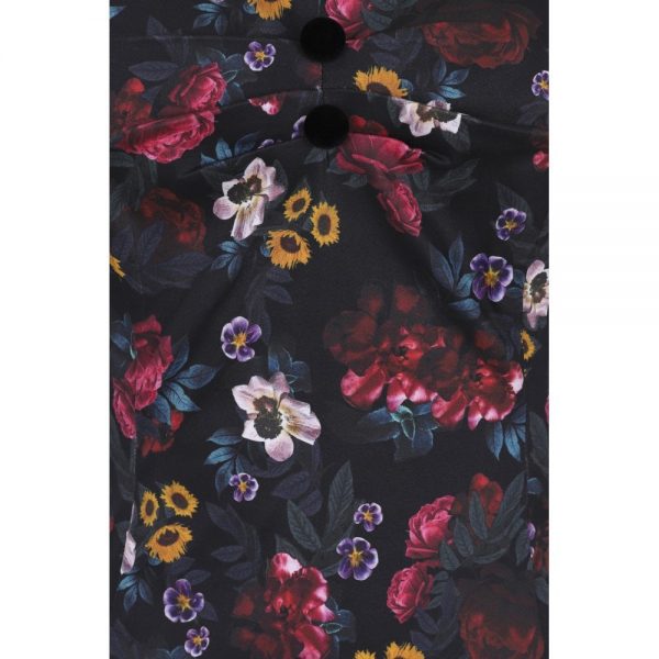 dolores, floral, top, 3/4 arm, oberteil