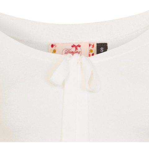basic pullover, 50er Jahre, rayon, mit 3/4 ärmeln, off white, creme